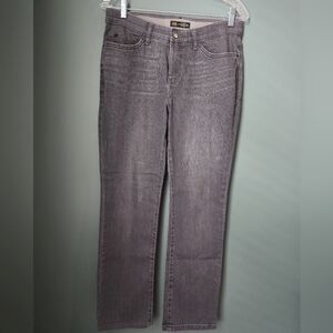 Lee Gray Flex Motion Regular Fit Straight Leg Mid Rise Jeans Size  6P